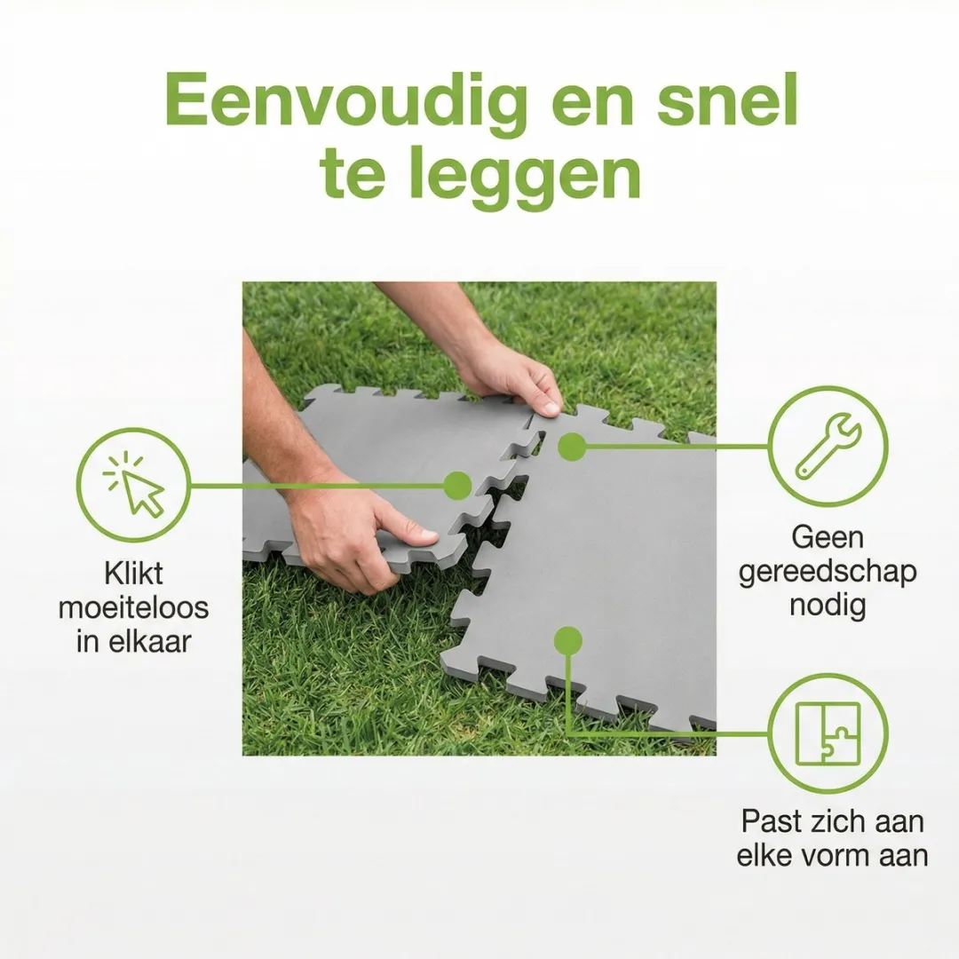 Intex Zwembadtegels 50x50cm - 8 Stuks - Grijs