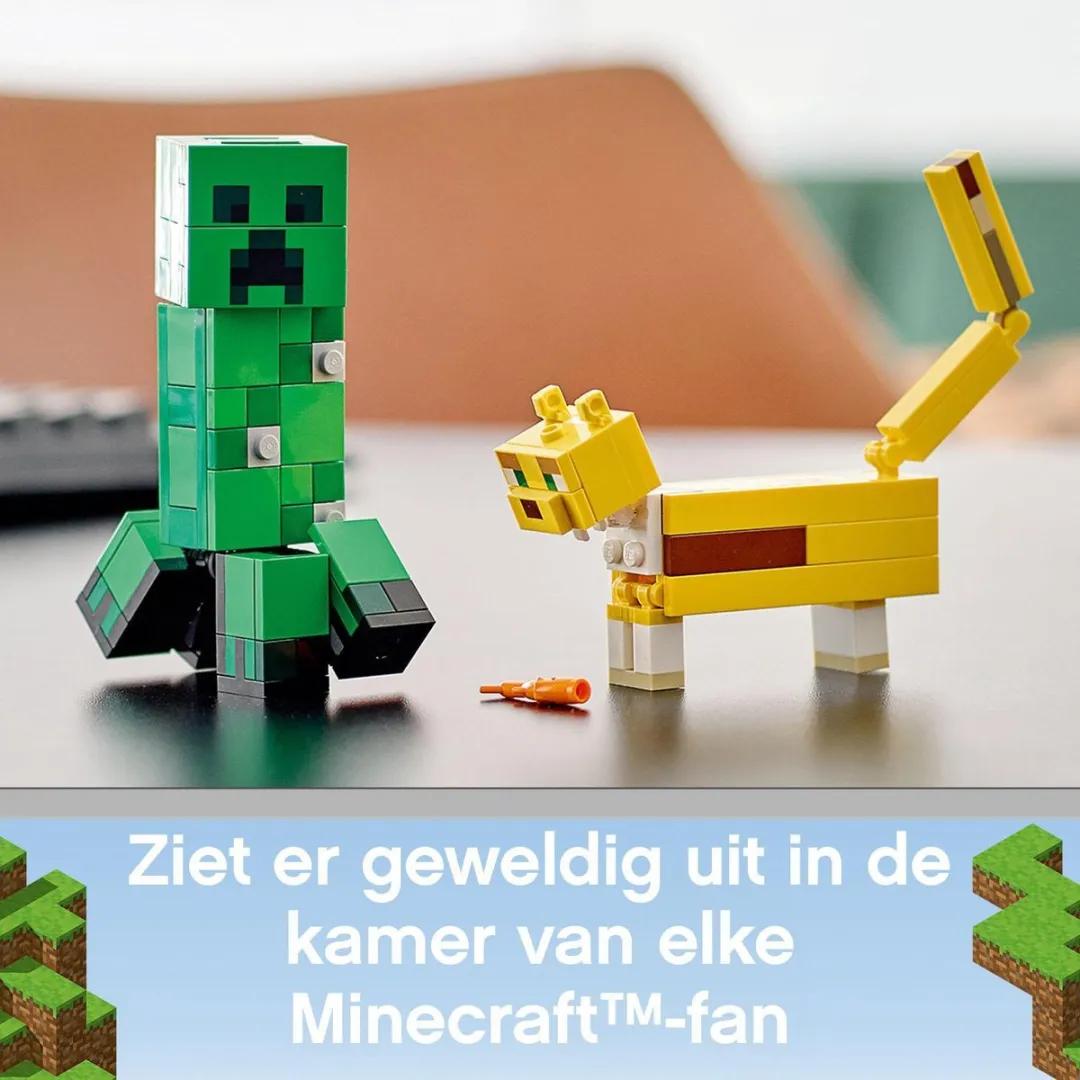 LEGO BigFig Creeper & Ocelot - 184 Stukken - Groen - afbeelding 6 van 6
