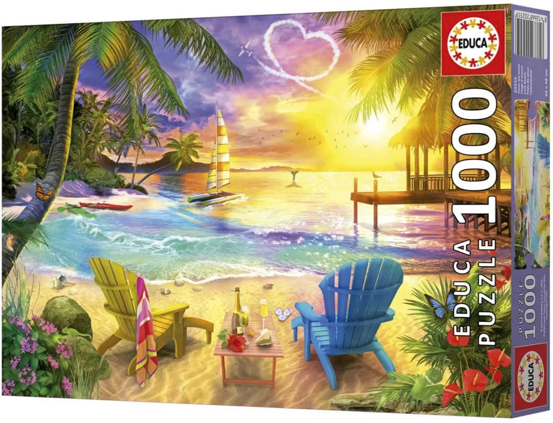 Educa Liefdesstrand Legpuzzel 1000 Stuks - Meerkleurig