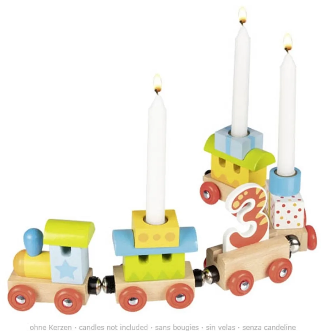 Goki Kaarsenhouder Trein Junior 35cm - 11-delig Multicolor