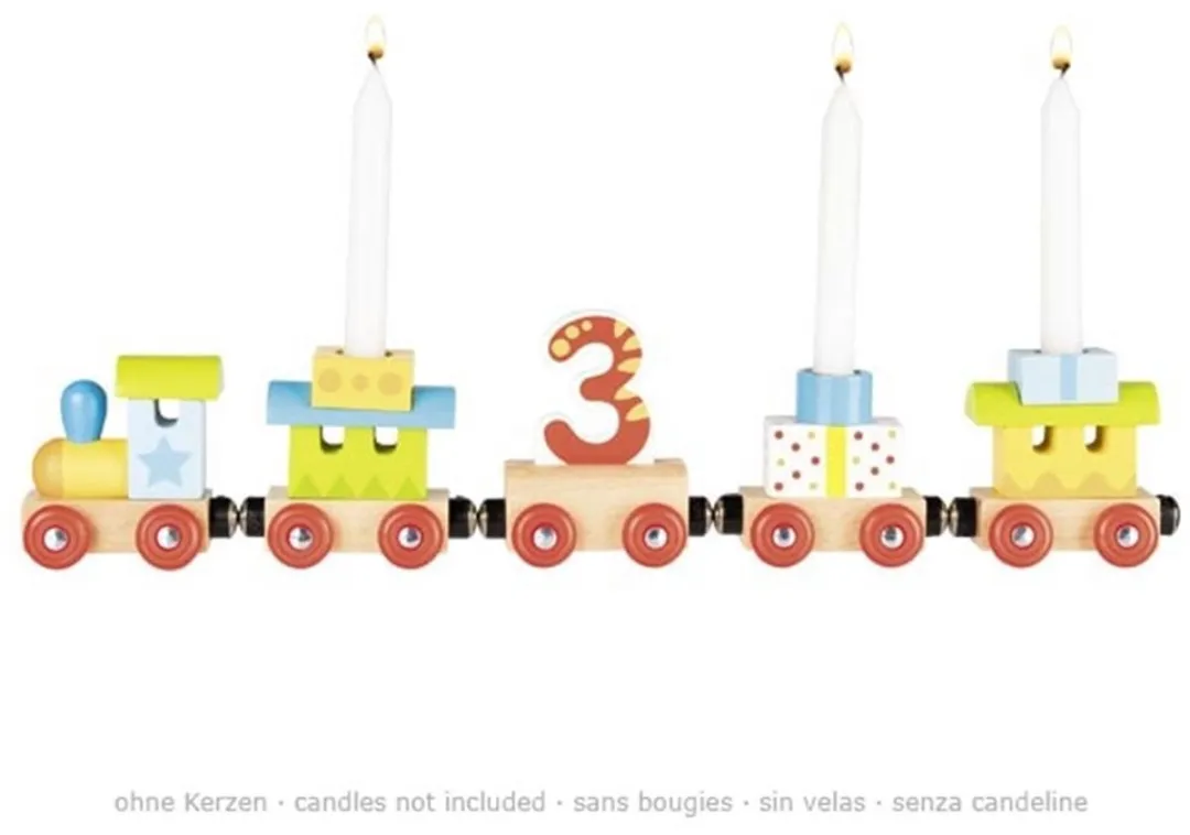 Goki Kaarsenhouder Trein Junior 35cm - 11-delig Multicolor