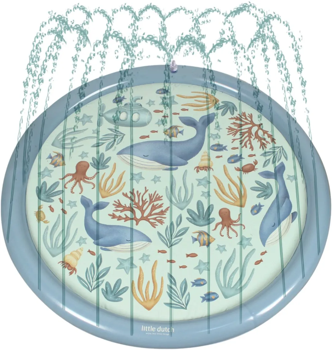 Rubo Toys Little Dutch Ocean World Sprinklermat 150cm - Blauw