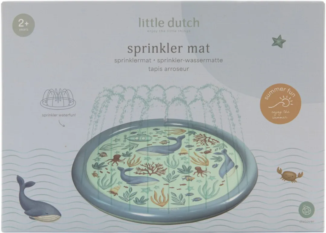 Rubo Toys Little Dutch Ocean World Sprinklermat 150cm - Blauw - afbeelding 6 van 6