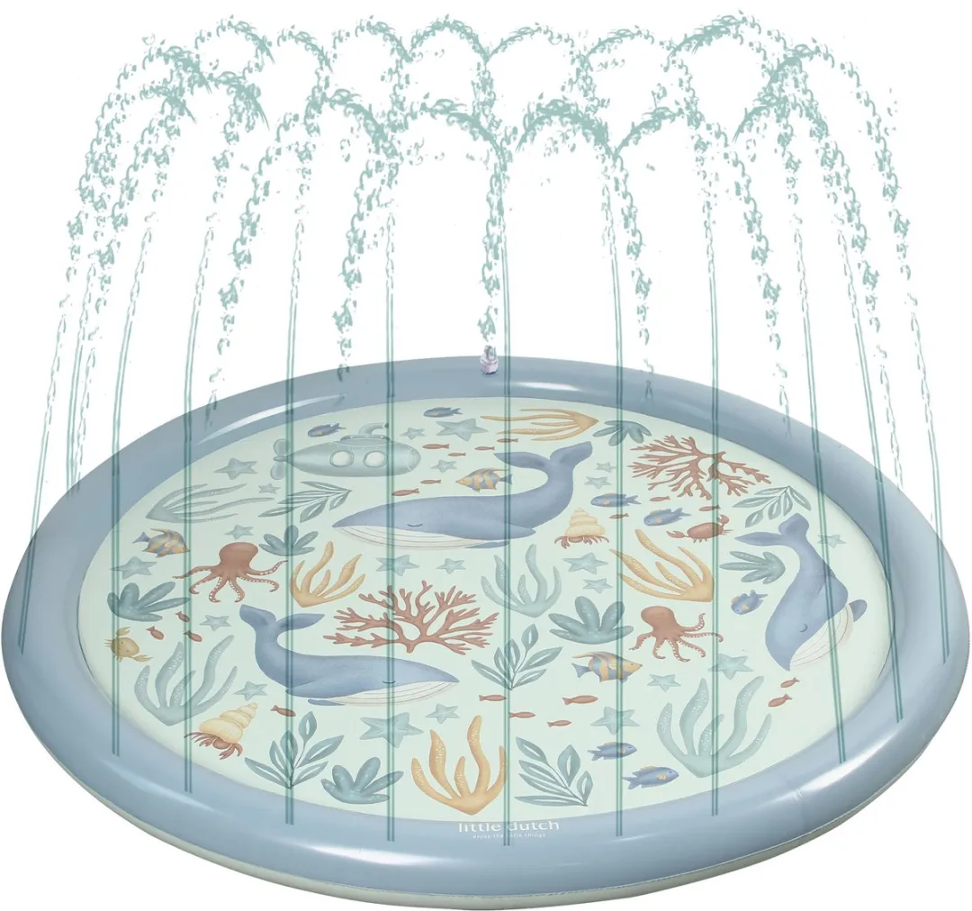 Rubo Toys Little Dutch Ocean World Sprinklermat 150cm - Blauw