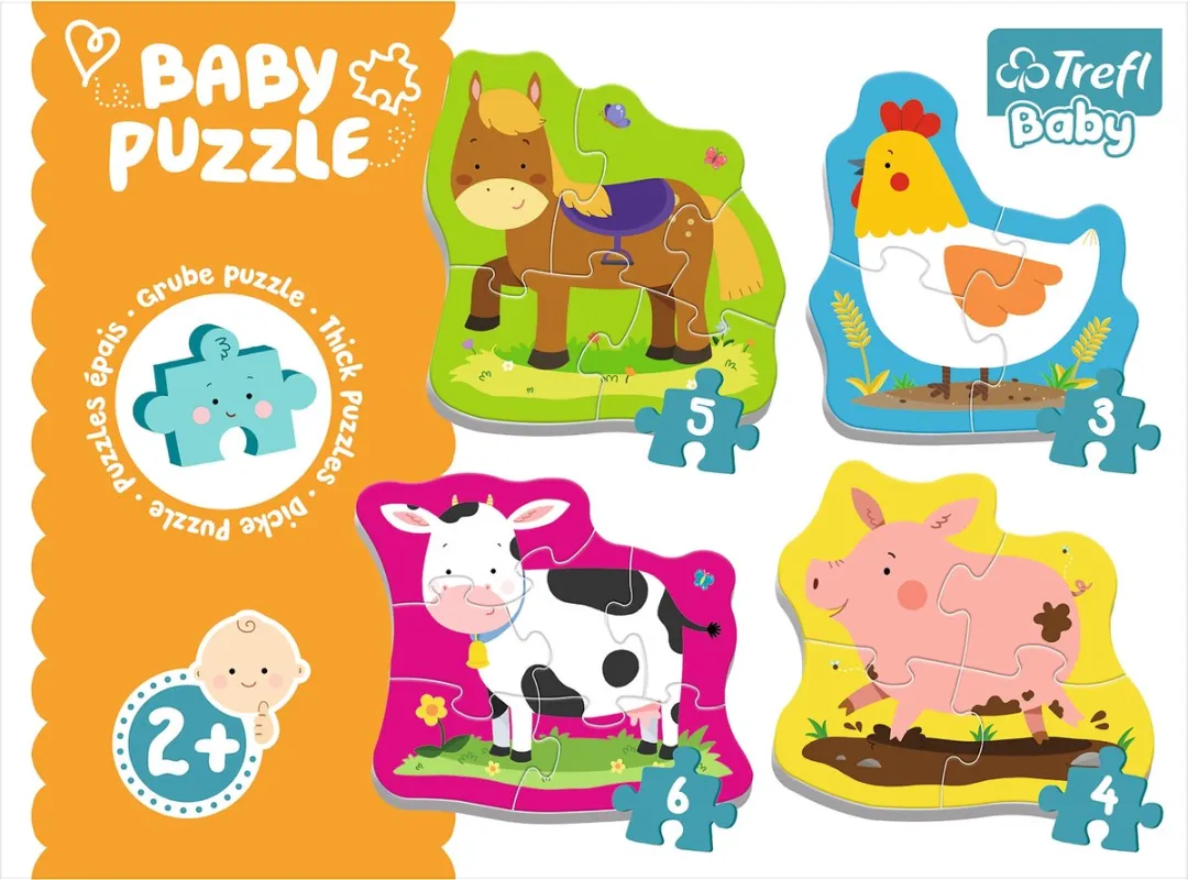 Trefl Boerderij 4-in-1 Puzzel 18 Stuks - MPN 36070
