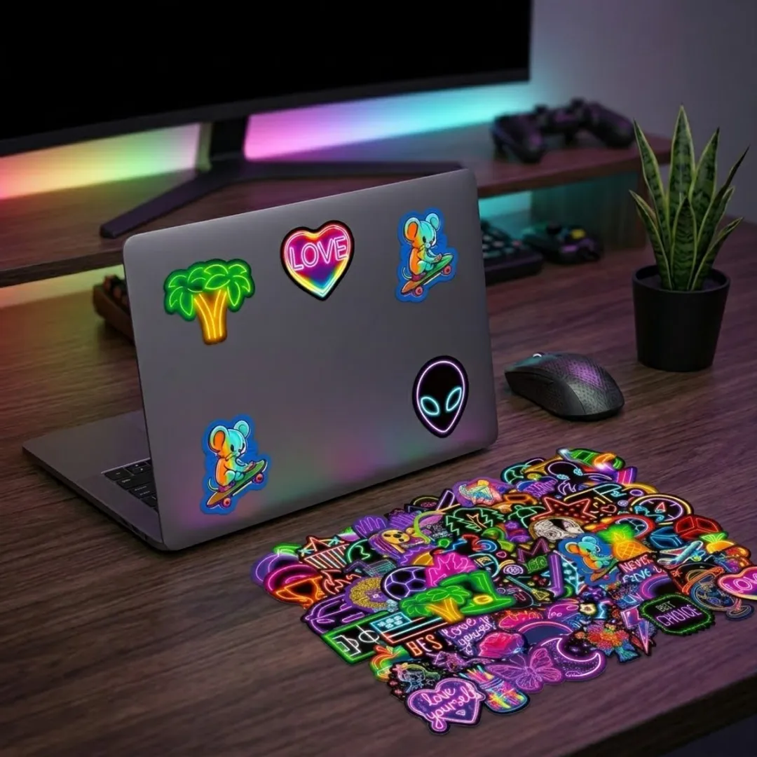 NUVEX Neon Graffiti Stickers - 100 Stuks - Multikleur
