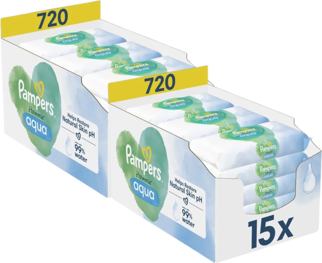 Pampers Harmonie Aqua Billendoekjes 1440 Stuks