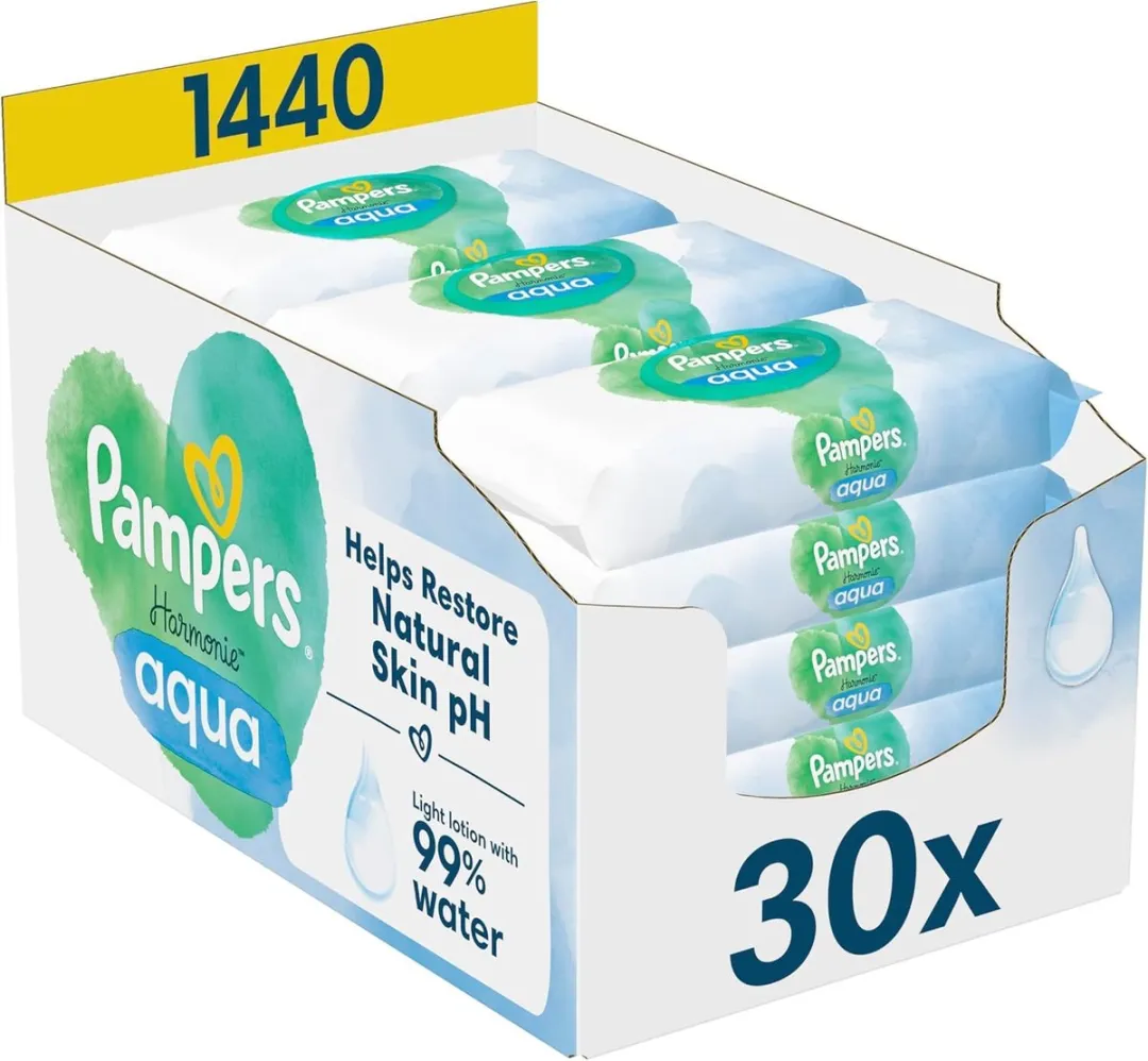 Pampers Harmonie Aqua Billendoekjes 1440 Stuks