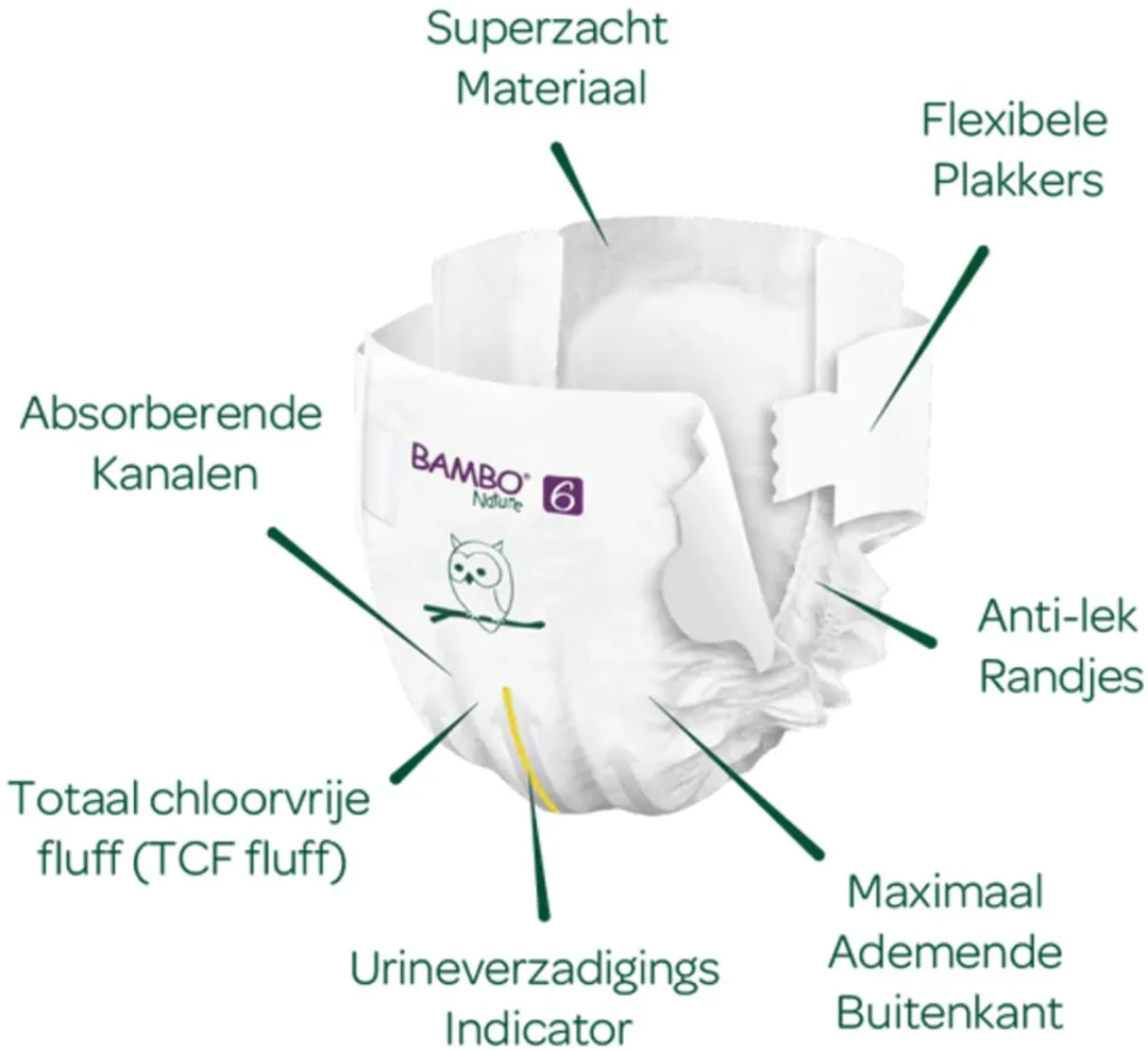 BAMBO Nature Luiers Maat 6 16-30kg - 40 Stuks
