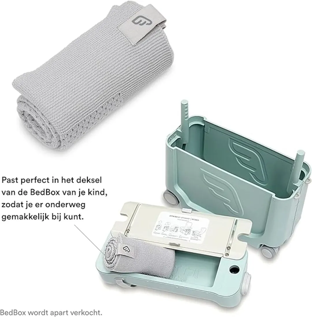 Stokke JetKids Merinowol Deken - 80x80cm - Pebble Grey