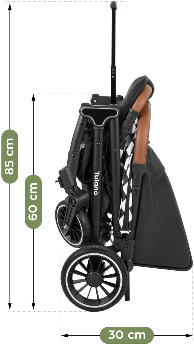 Tulano Lagos 35 Buggy - 15kg - XXL Zonnekap - Zwart