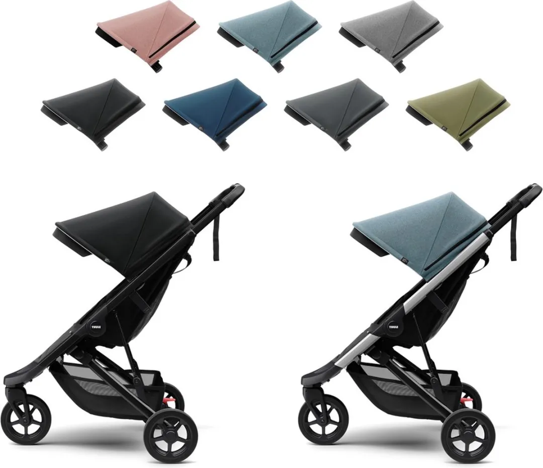 Thule Kinderwagen Verdeck Spring Canopy - Grey Melange