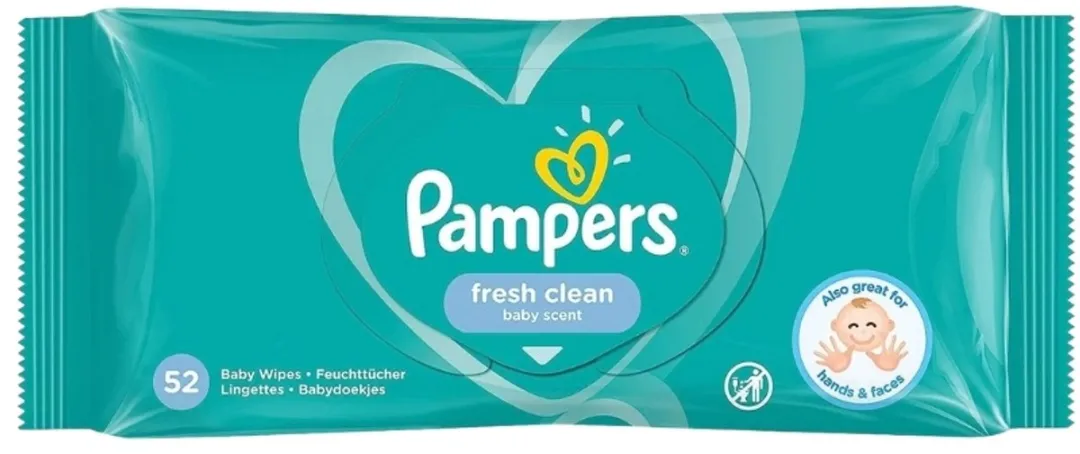 Pampers Fresh Clean Billendoekjes 52 Stuks