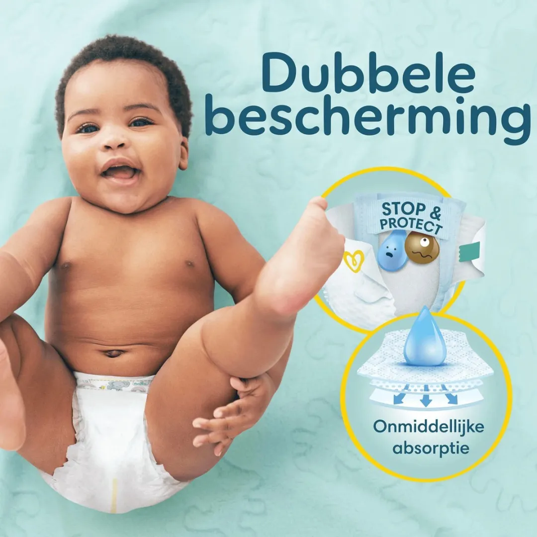 Pampers Premium Protection Maat 1 Luiers - 88 Stuks