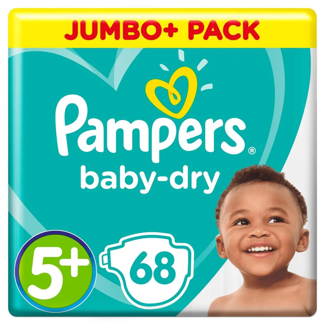 Pampers Baby Dry Luiers Maat 5+ - 68 Stuks