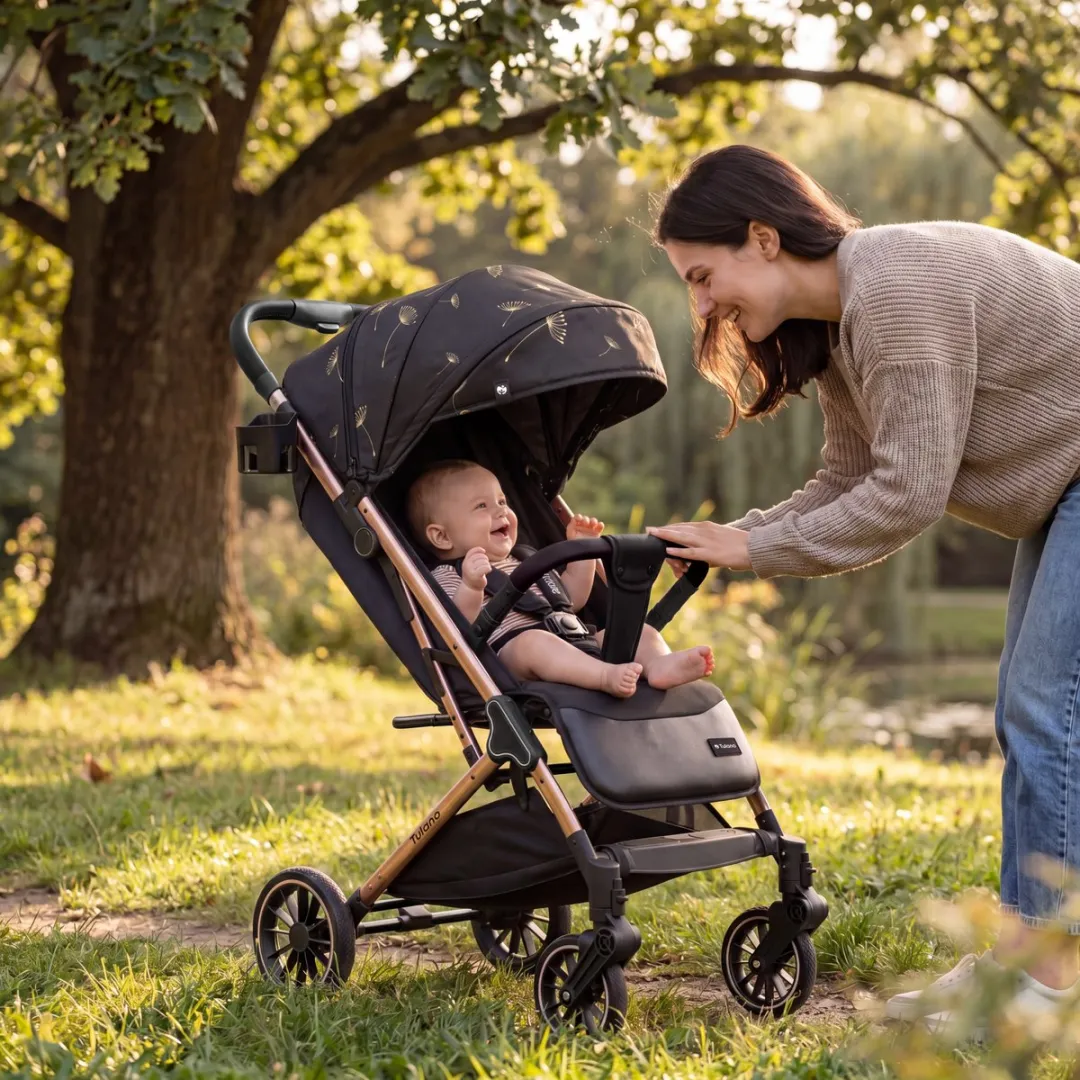 Tulano Lagos 35 Buggy - 15kg - XXL Zonnekap - Zwart/Goud