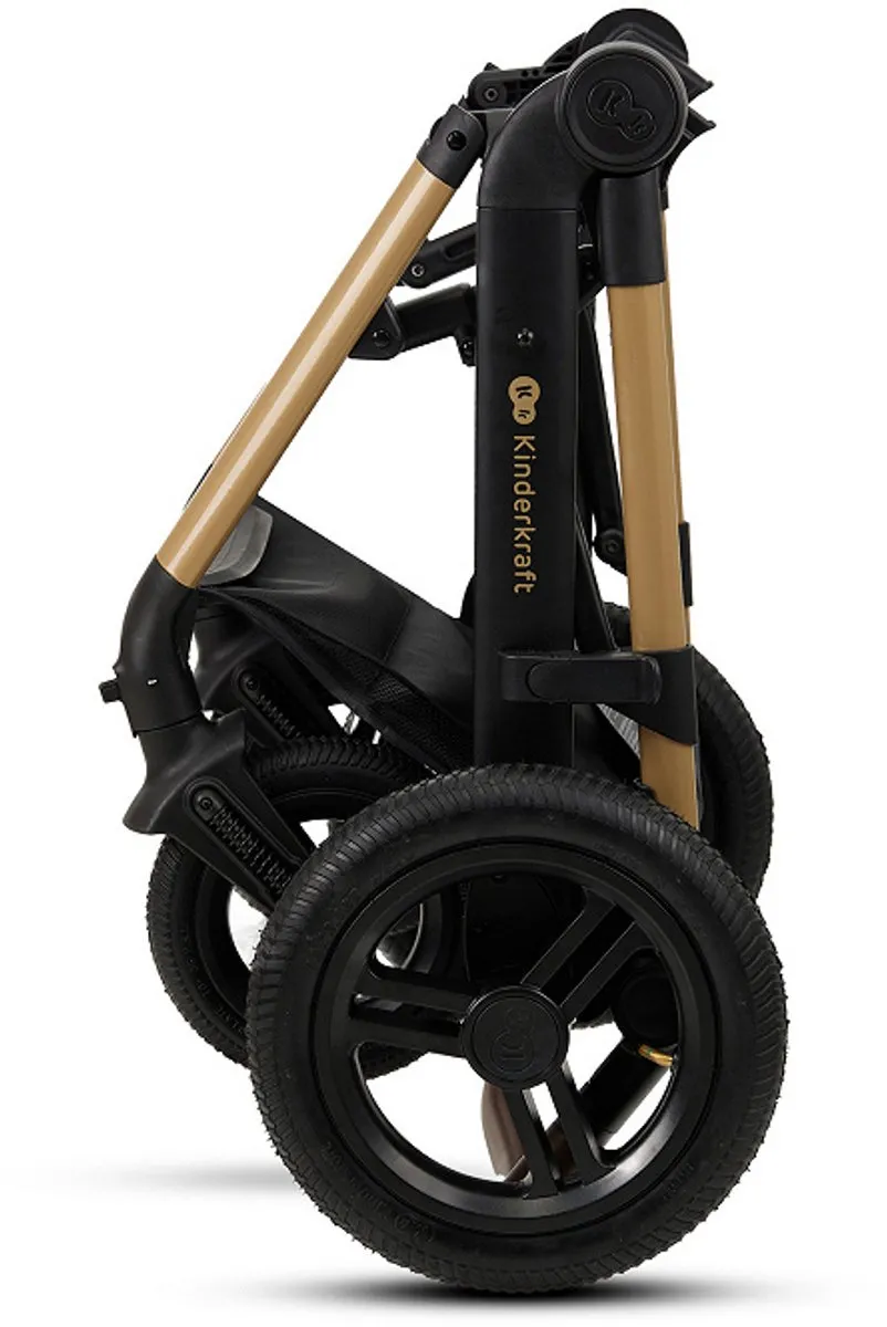 KinderKraft MOOV 2 AIR 4-in-1 Kinderwagen - MINK PRO i-Size Autostoel - Zwart
