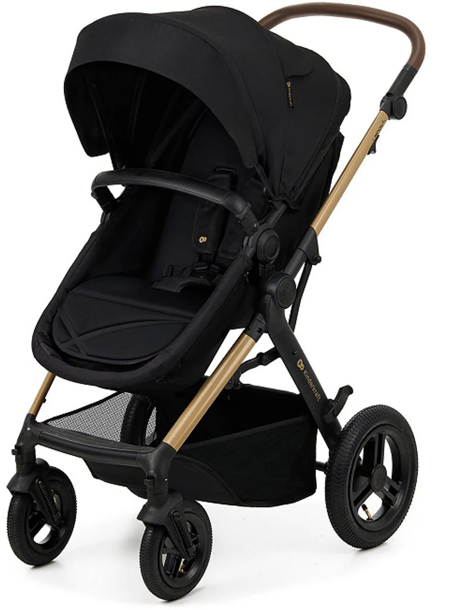 KinderKraft MOOV 2 AIR 4-in-1 Kinderwagen - MINK PRO i-Size Autostoel - Zwart
