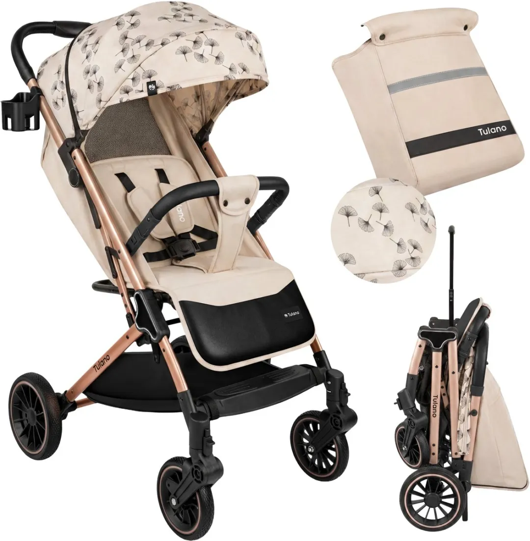 Tulano Lagos 35 Buggy - XXL Zonnekap - Beige/Goud