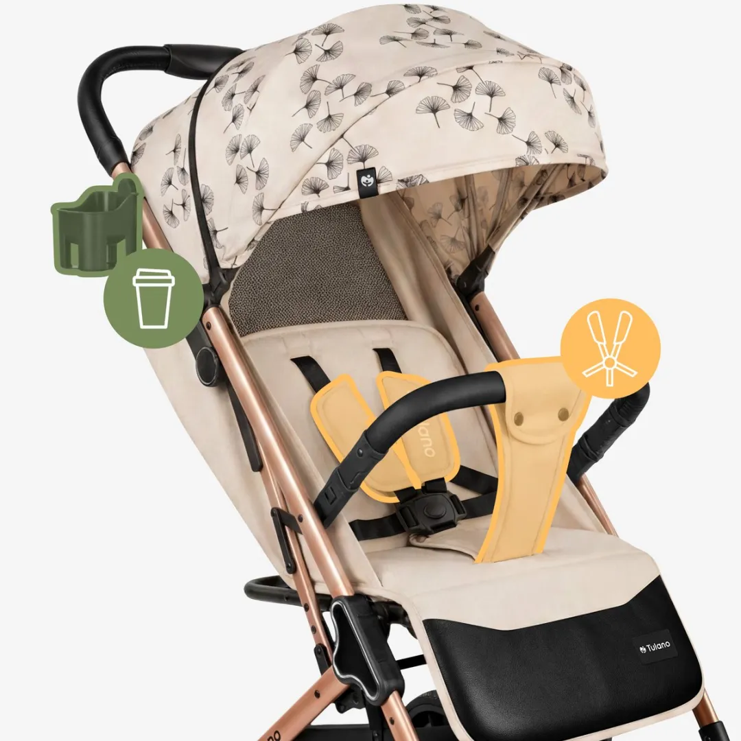 Tulano Lagos 35 Buggy - XXL Zonnekap - Beige/Goud