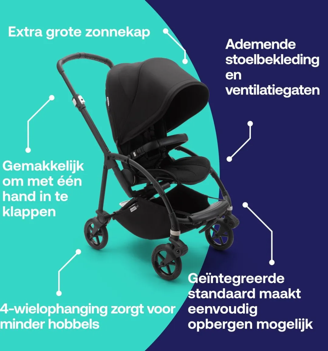 Bugaboo Bee 6 Kinderwagen - Zwart - afbeelding 5 van 6