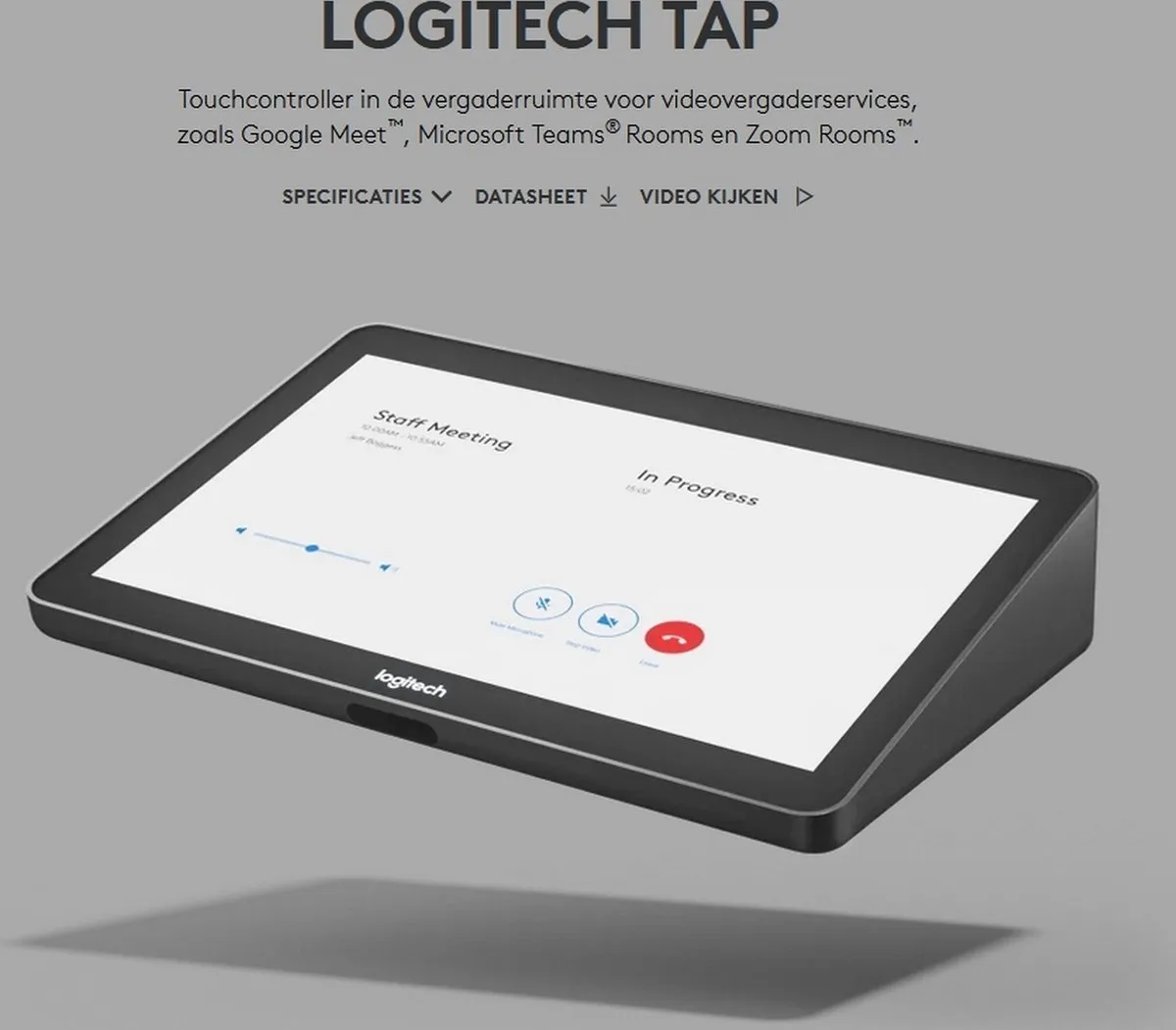 Logitech TAP SCREEN 939-001796 - Touch Controller - Zwart - afbeelding 3 van 6