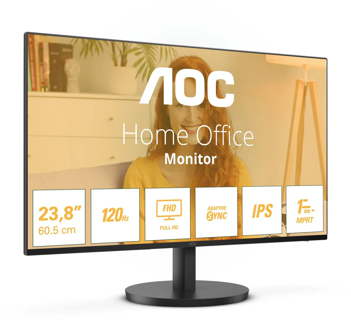 AOC 24B3HA2 Full HD Monitor 24 inch - 100Hz - 1ms - Randloos - afbeelding 6 van 6