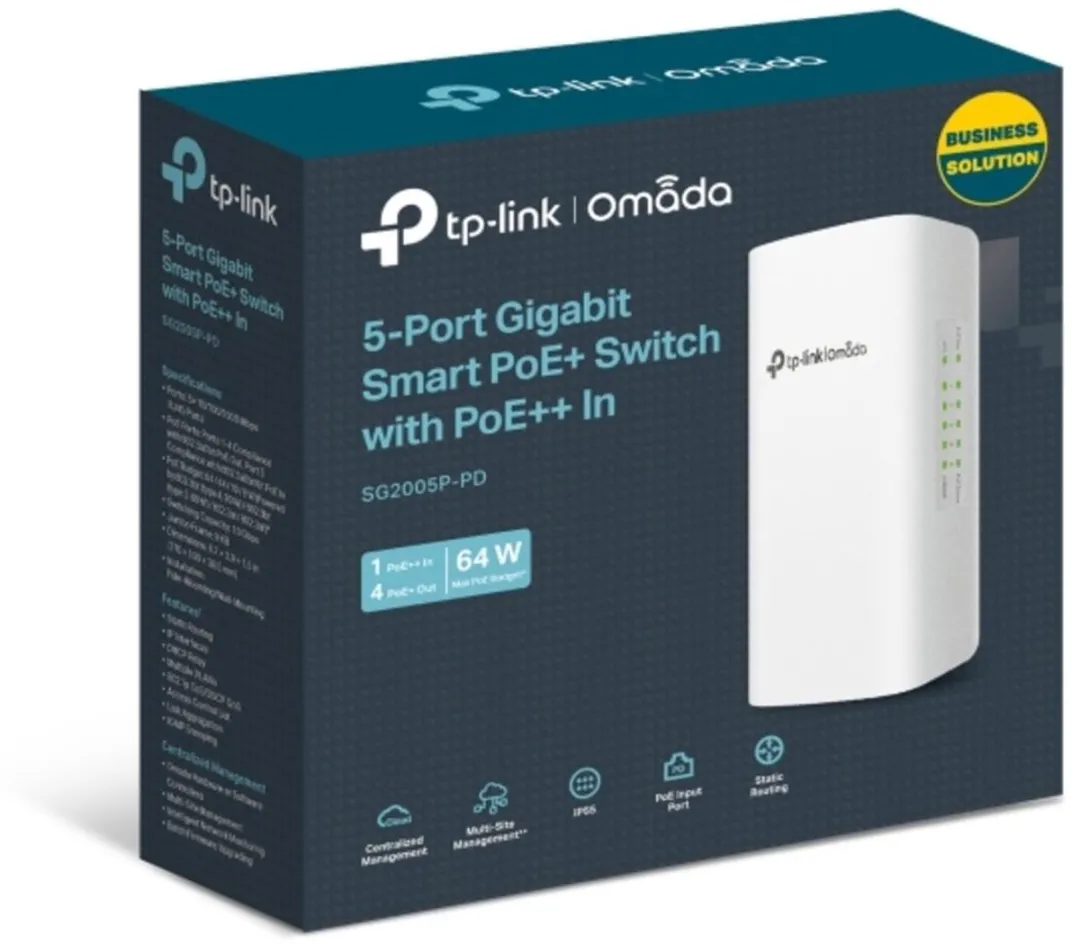 TP-Link Omada SG2005P-PD Switch 5x PoE++ - 64W