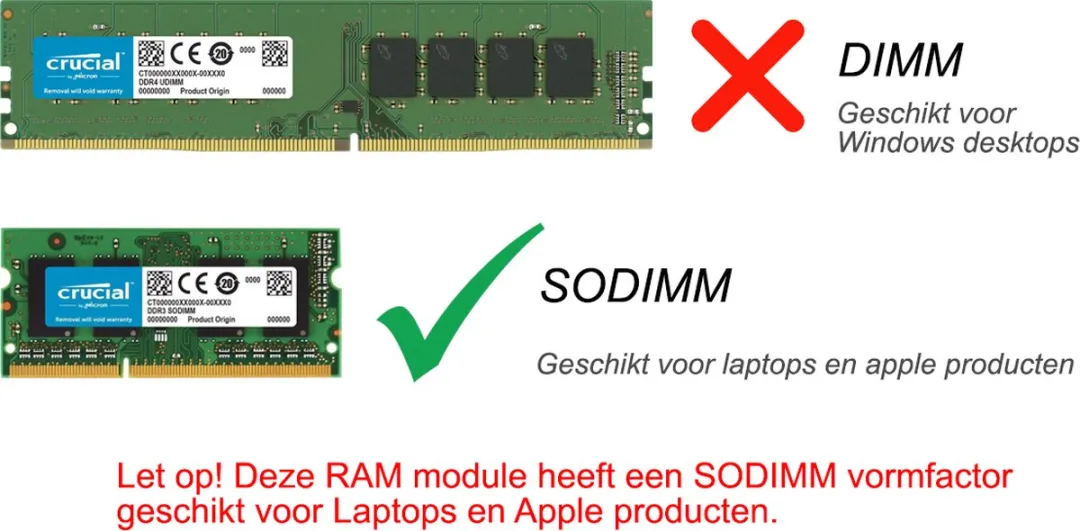 Crucial CT2KIT51264BF160B DDR3 SODIMM - 8GB (2x4GB) 1600MHz