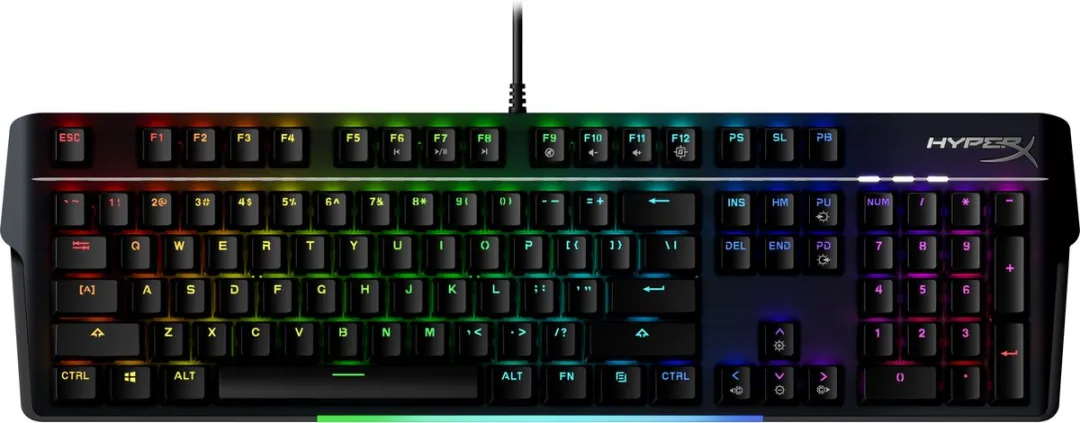 HyperX Alloy MKW100 Gaming Toetsenbord - Mechanisch - HyperX Red - US QWERTY - Zwart
