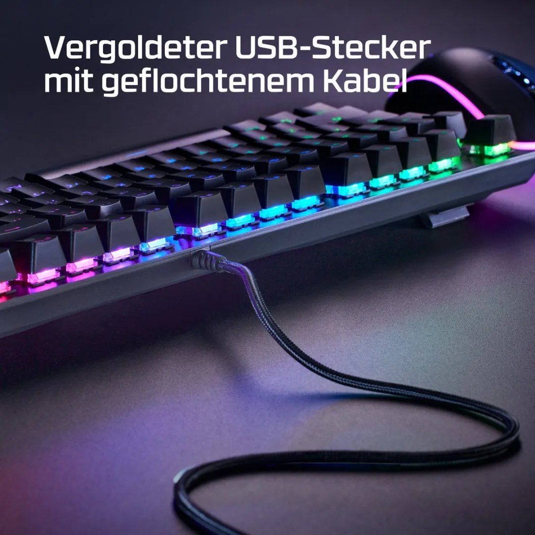 HyperX Alloy MKW100 Gaming Toetsenbord - Mechanisch - HyperX Red - US QWERTY - Zwart - afbeelding 6 van 6