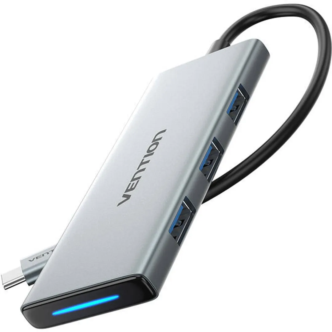 Vention TOPHB USB Hub - 4x USB 3.0 Zilver