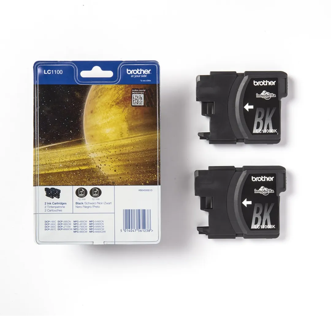 Brother LC-1100BKBP2DR Inktcartridge - 450 pagina's - 9ml - Zwart - afbeelding 6 van 6