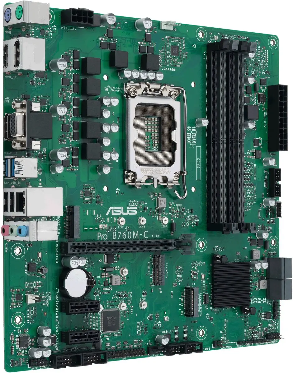 ASUS PRO B760M-C-CSM B760 Micro-ATX Moederbord - LGA1700 - afbeelding 6 van 6