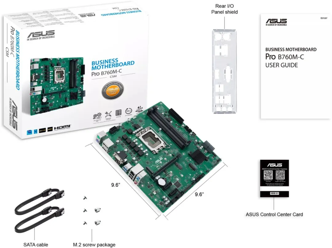 ASUS PRO B760M-C-CSM B760 Micro-ATX Moederbord - LGA1700