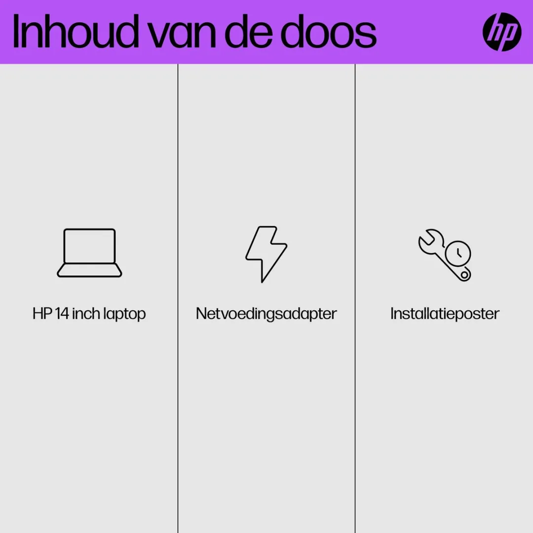 HP 14-em0636nd Laptop 14" Full HD - 8GB RAM 256GB SSD - Zwart