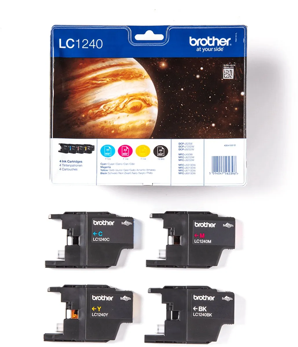 Brother LC-1240VALBP Inktcartridge - 4 Kleuren - 50ml