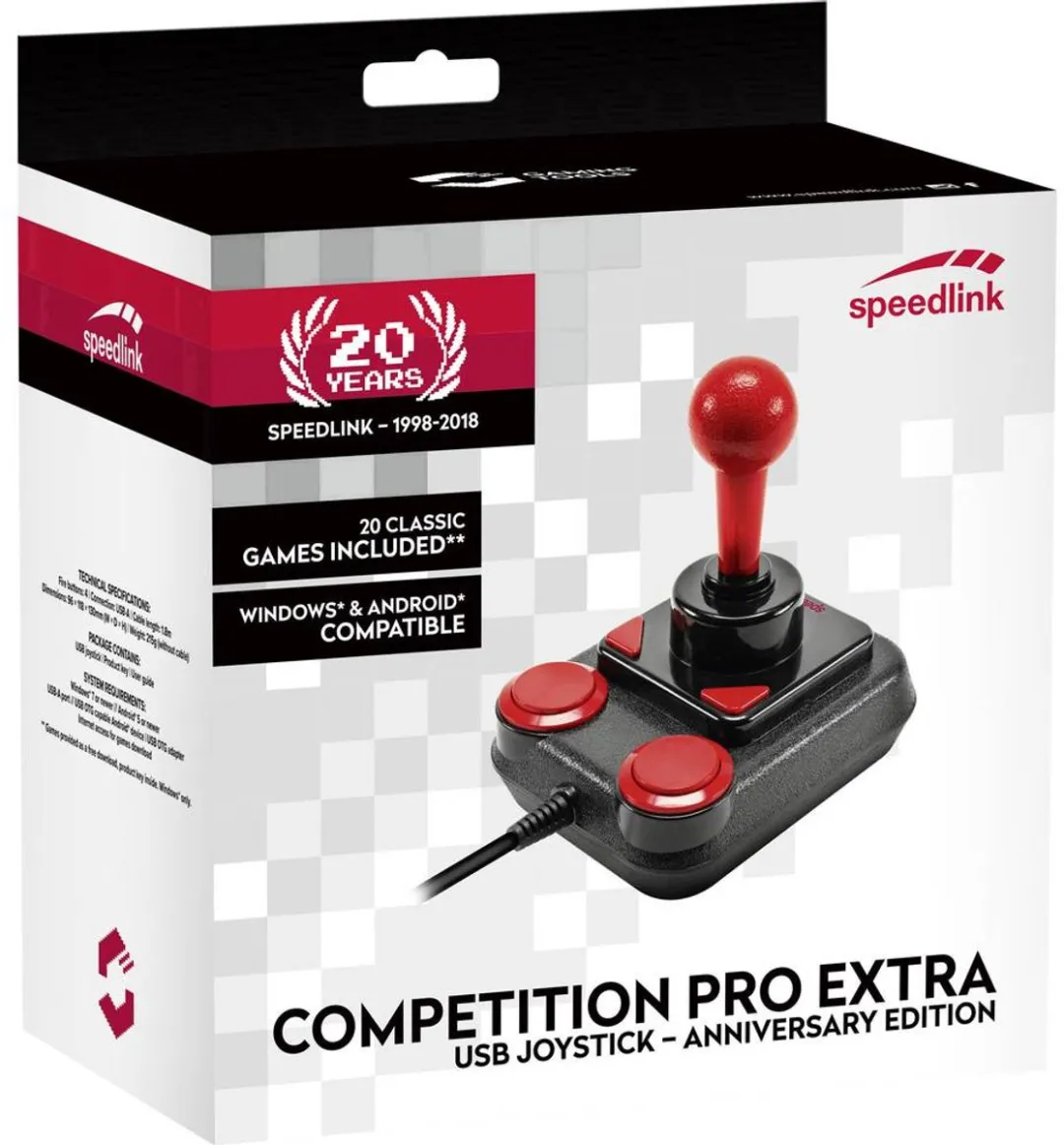 SpeedLink Competition Pro SL-650212-BKRD Joystick - USB - Zwart/Rood