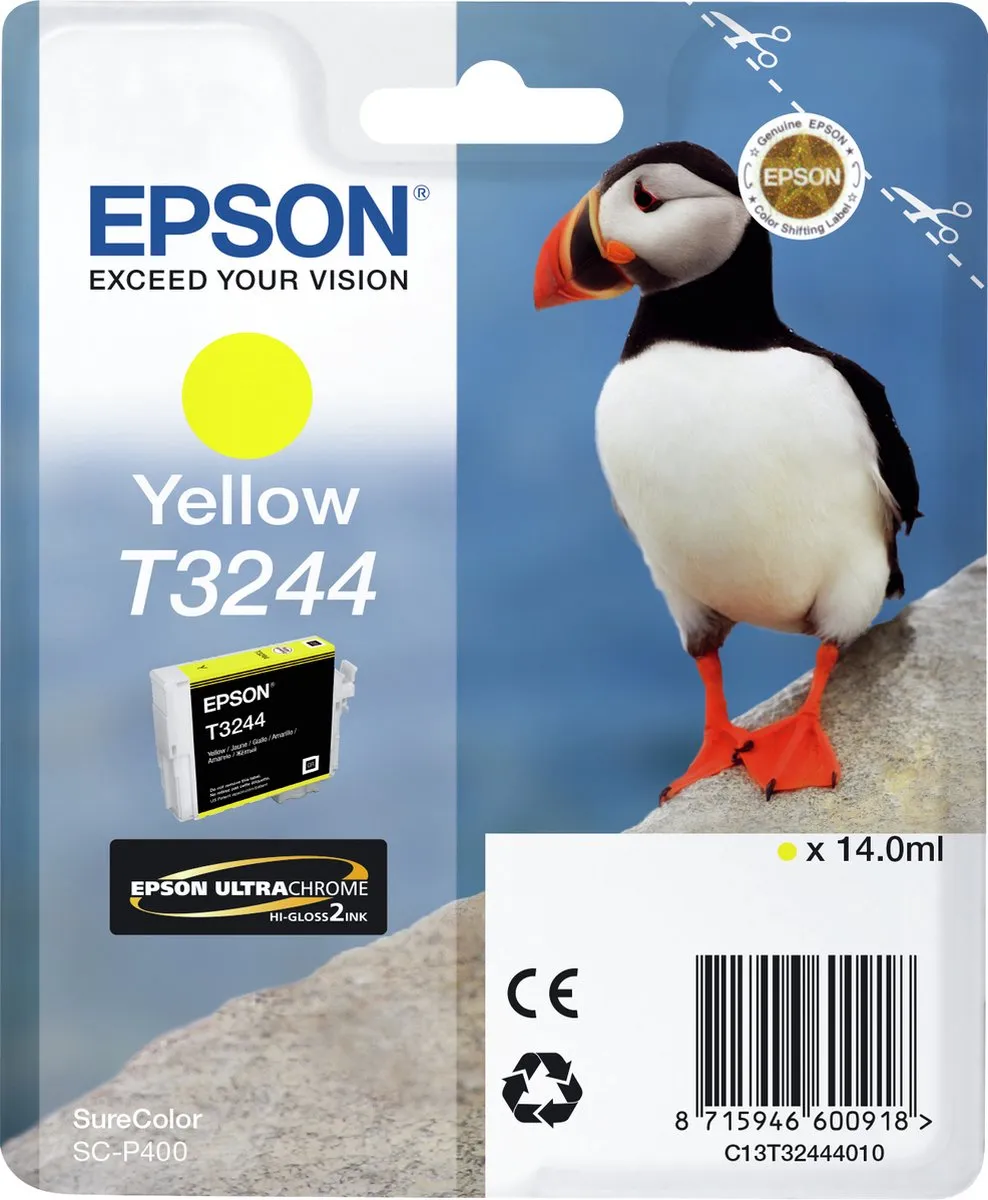 Epson T3244 Geel Inktcartridge C13T32444010