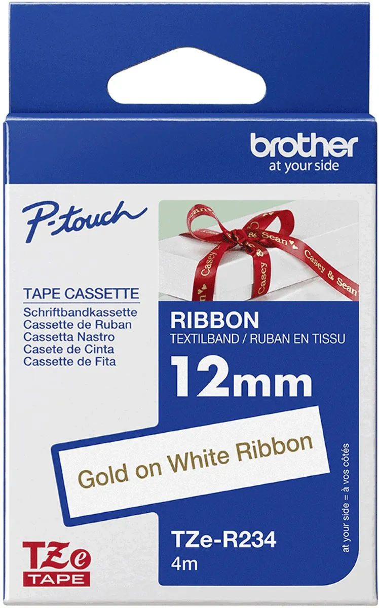 Brother TZE-R254 Printerlint - Goud