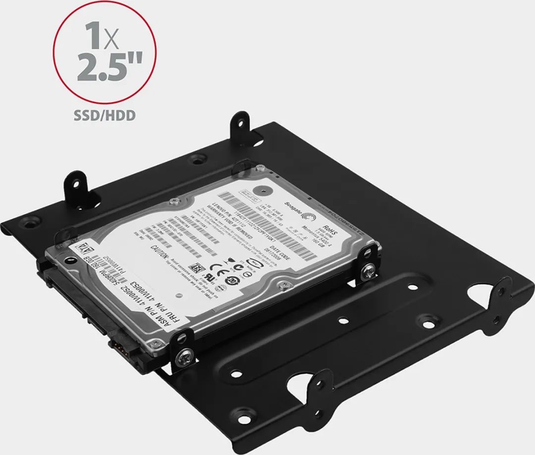 Axagon RHD-435 5.25" HDD/SSD Montageframe - Zwart - afbeelding 5 van 6