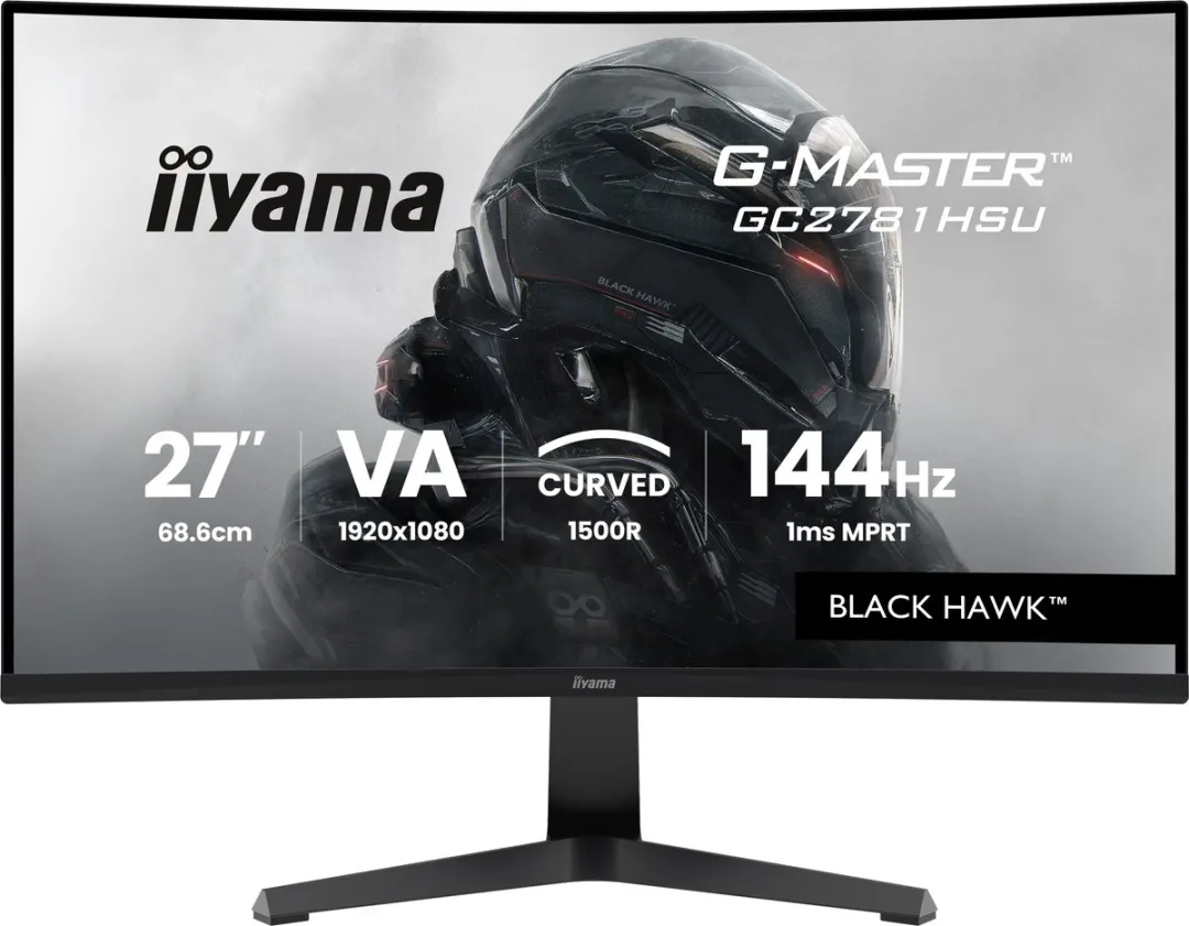 iiyama G-Master GC2781HSU-B1 Curved Monitor 27" - Full HD 144Hz - Zwart