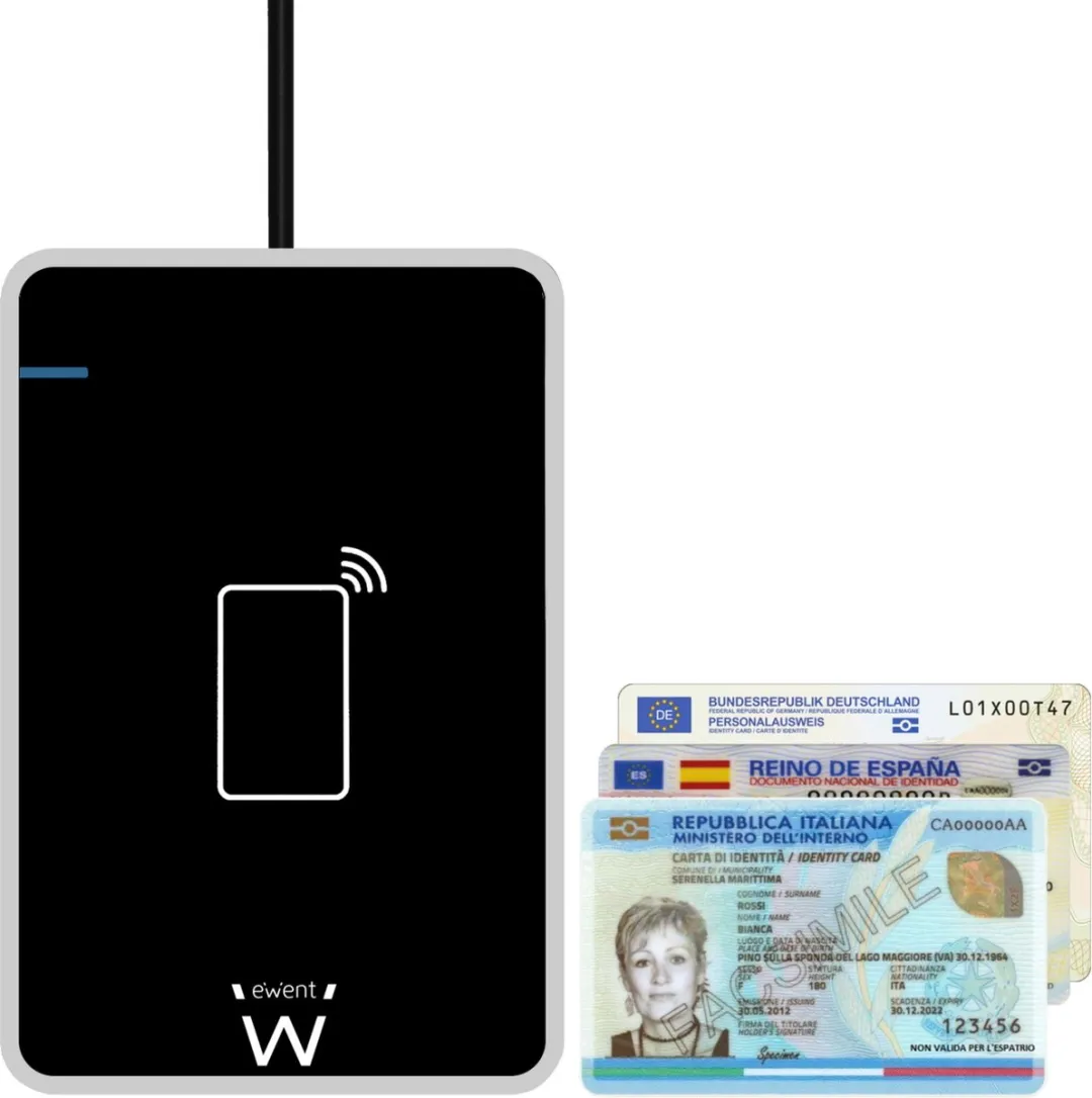 Ewent EW1053 Magnetische Kaartlezer - USB - Zwart - afbeelding 4 van 5