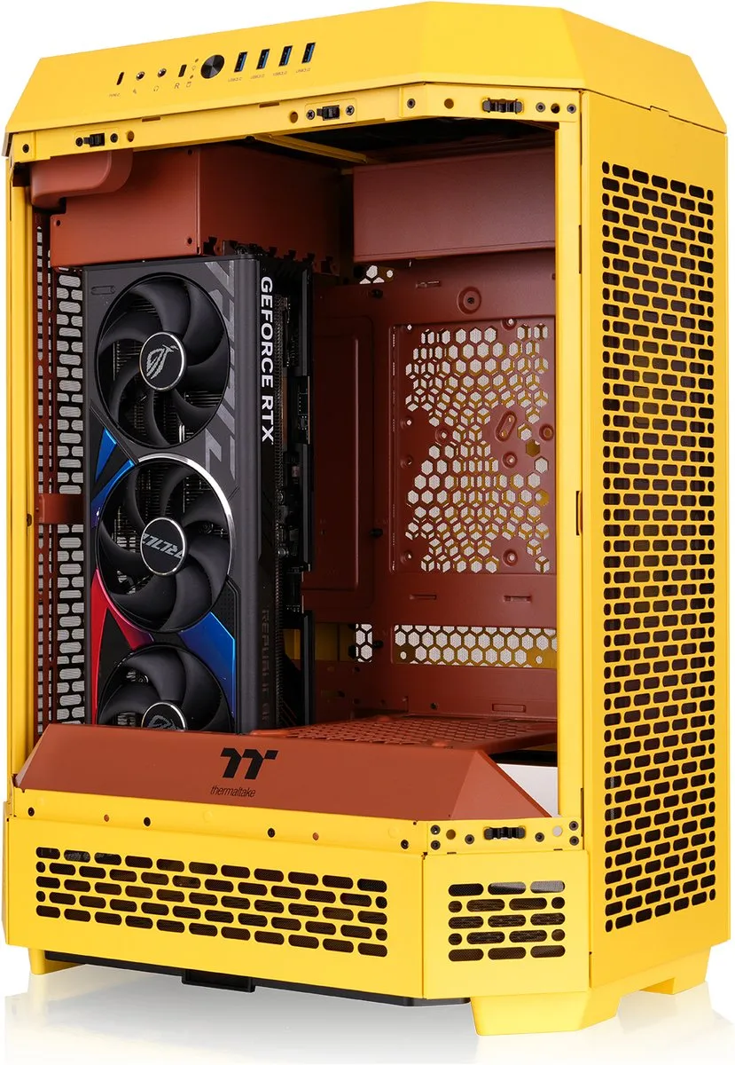 Thermaltake The Tower 600 PC Behuizing - Geel - 2x140mm Ventilator