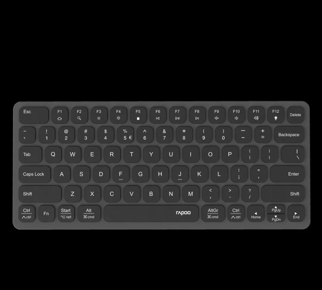 Rapoo UCK-6001 Ultraslim Keyboard - USB-C Hub 8-in-1 Zwart