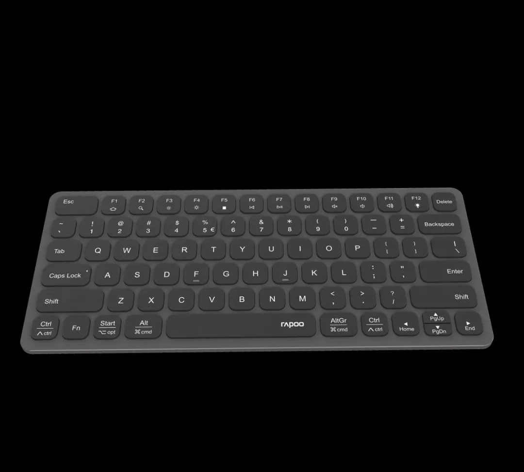 Rapoo UCK-6001 Ultraslim Keyboard - USB-C Hub 8-in-1 Zwart - afbeelding 6 van 6