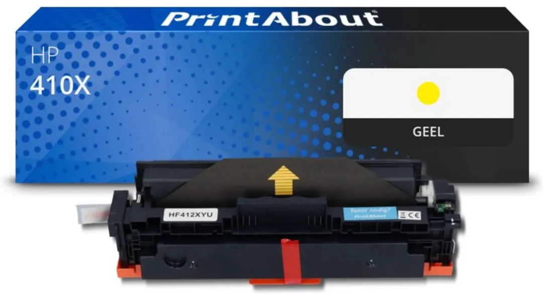 PrintAbout HP 410X CF412X Toner Geel - 5.500 Pagina's