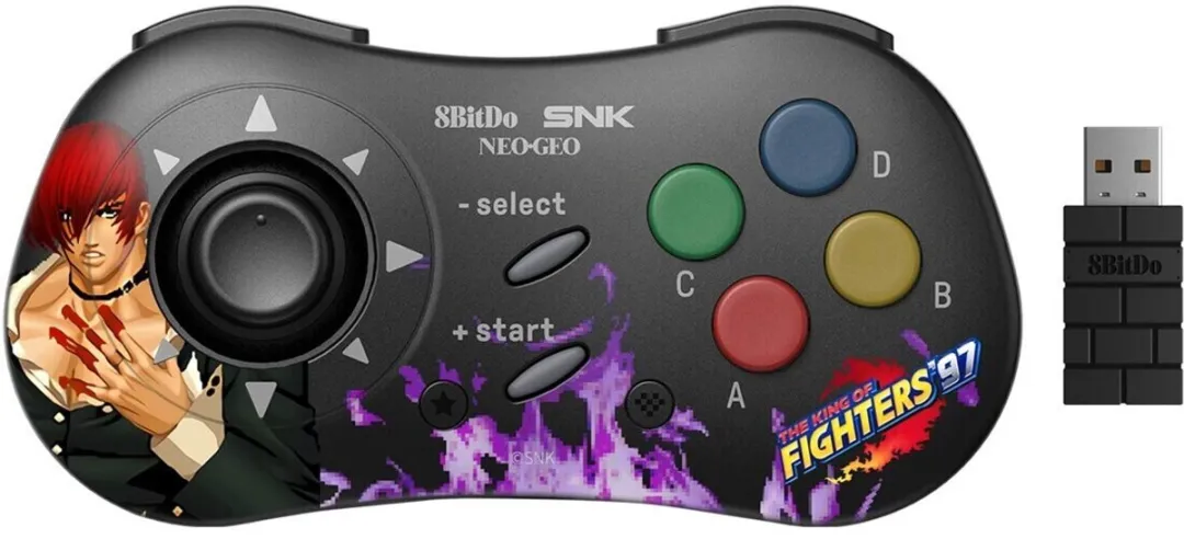 8Bitdo Iori Yagami Edition Manette SNK Neo Geo RET00373 - Zwart
