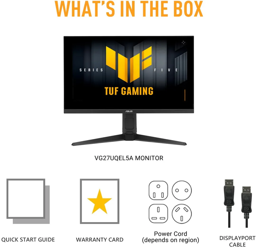 ASUS TUF Gaming VG27UQEL5A Monitor - 4K/310Hz 27" - Zwart
