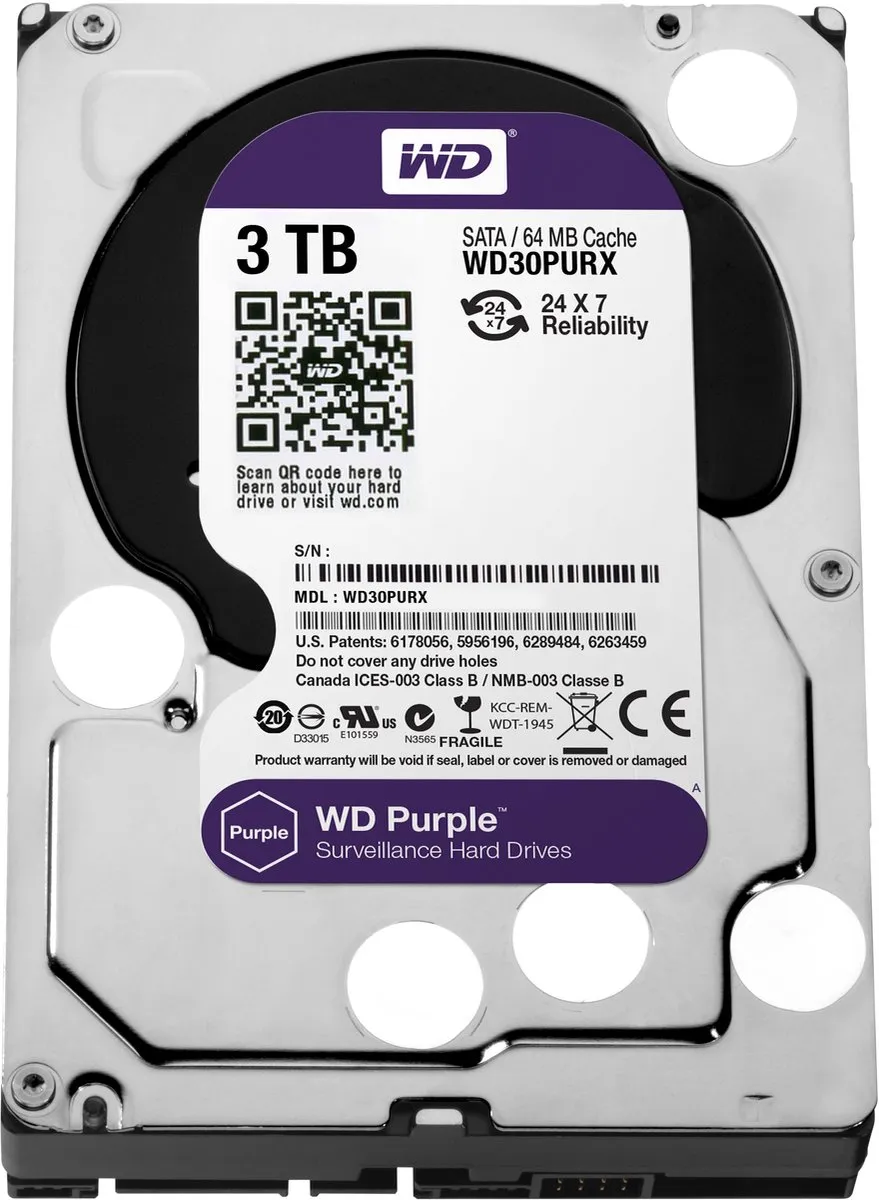 Western Digital WD30PURX Interne Harde Schijf 3.5" - 3TB